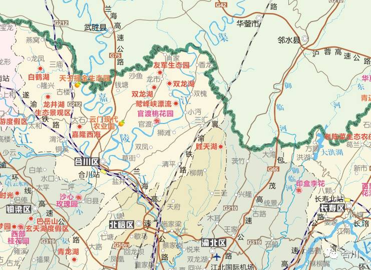 合川地图最新,最新合川城图